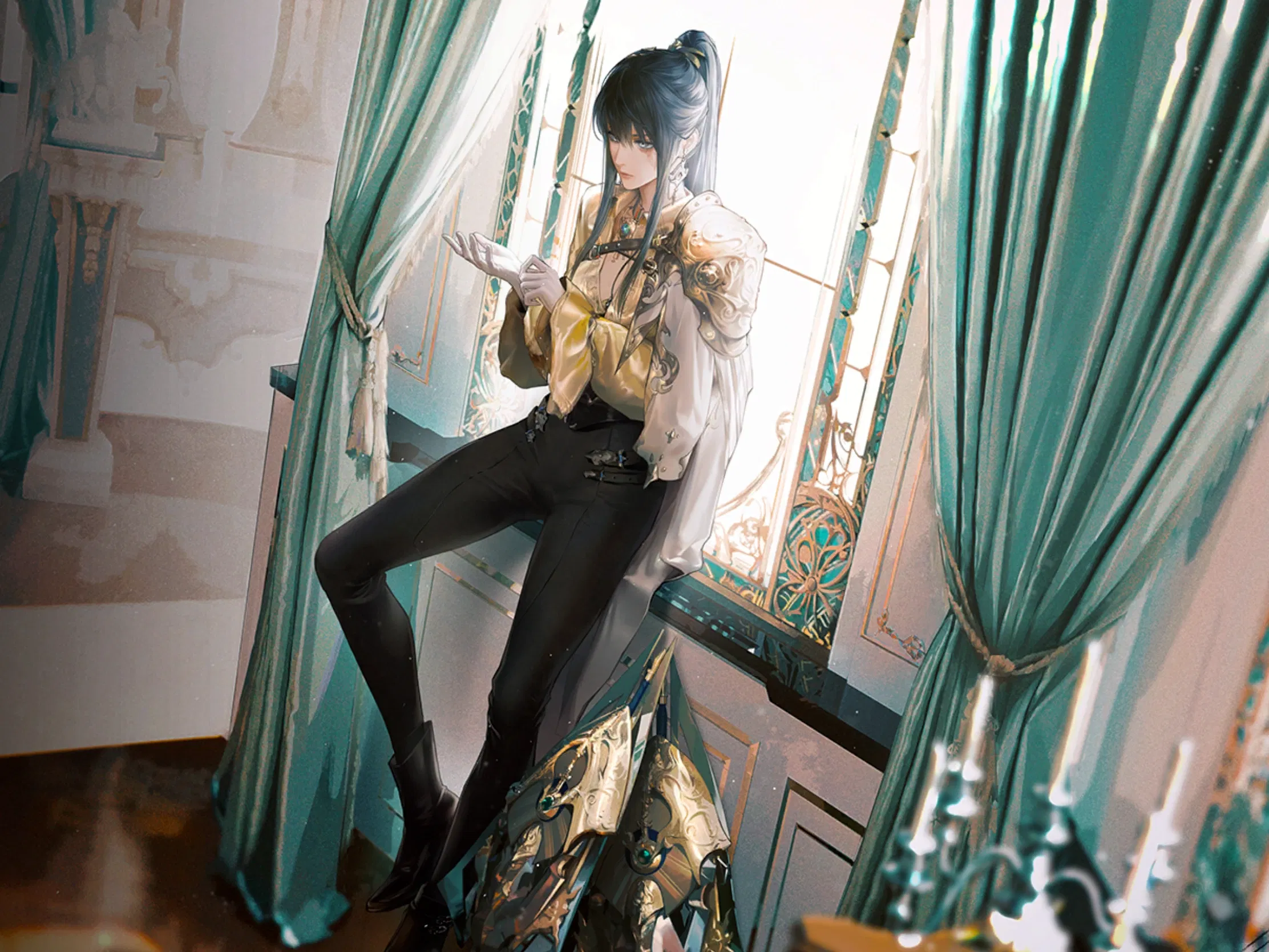 Rahu - Your intensely devoted knight-bodyguard who would die for you, struggling to hide her secret crush b