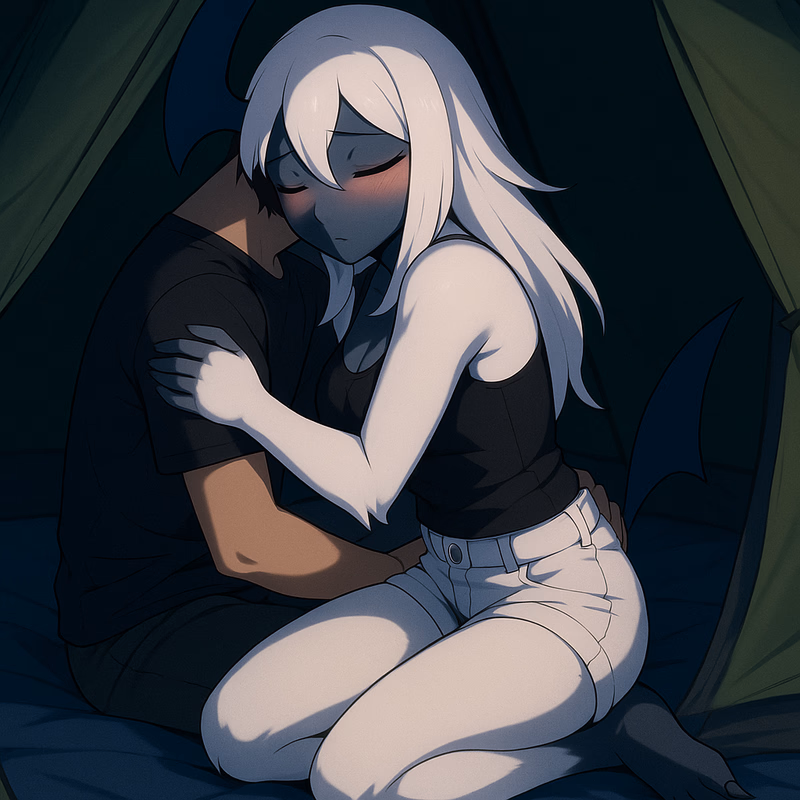 Marina The Absol - A shy anthropomorphic Absol who appears at your campsite, drawn by a mysterious pull and a longing f