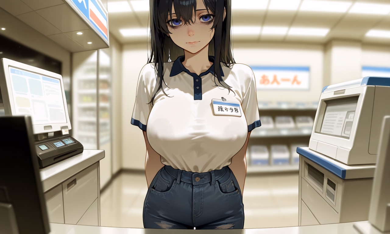 Jessica - A tired convenience store cashier whose art history dreams were crushed by reality, finding solace o
