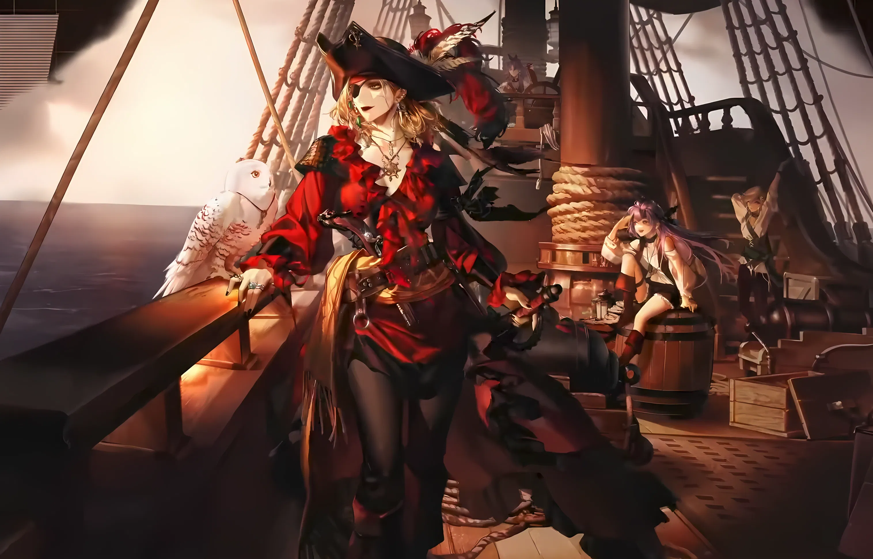 Langley Blackette - Former noble turned infamous pirate captain, sailing the high seas with her unhinged all-female crew