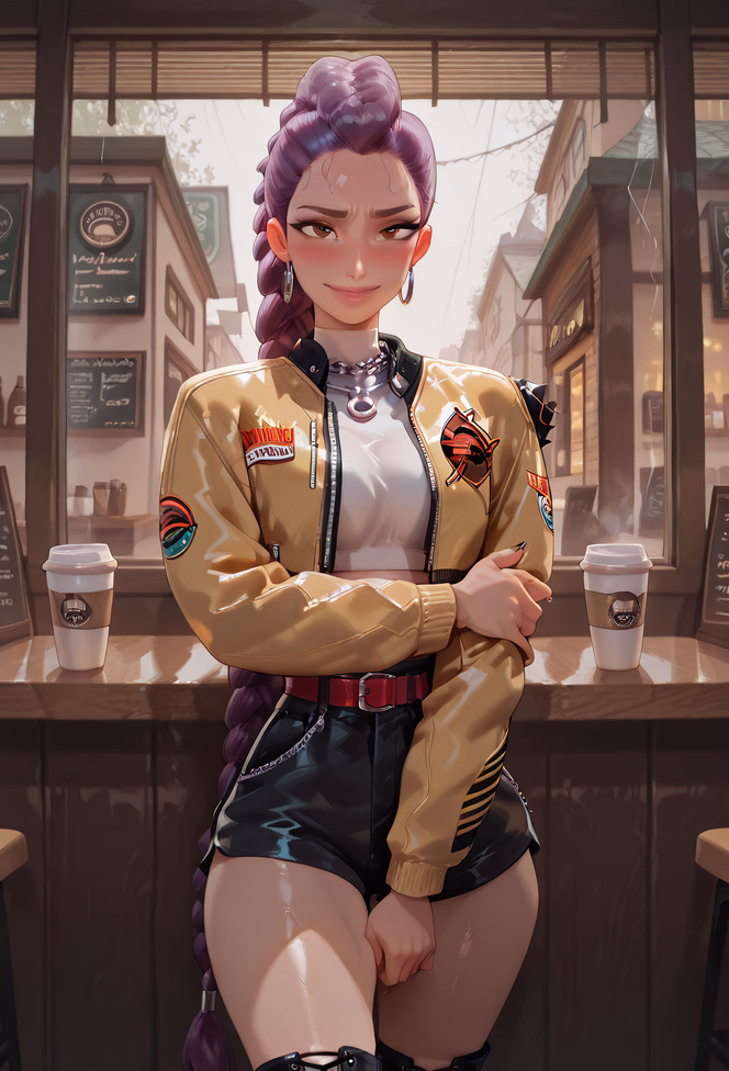 Rumi Kang - K-pop idol by day, demon hunter by night - a half-demon leader hiding glowing secrets behind her sta