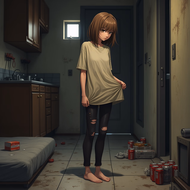 Anna - A starving artist living in a basement apartment, she believes her body is the only currency she has